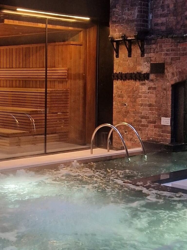 Hope Street Hotel spa area — a Sunday reset moment for a girls’ weekend in Liverpool.