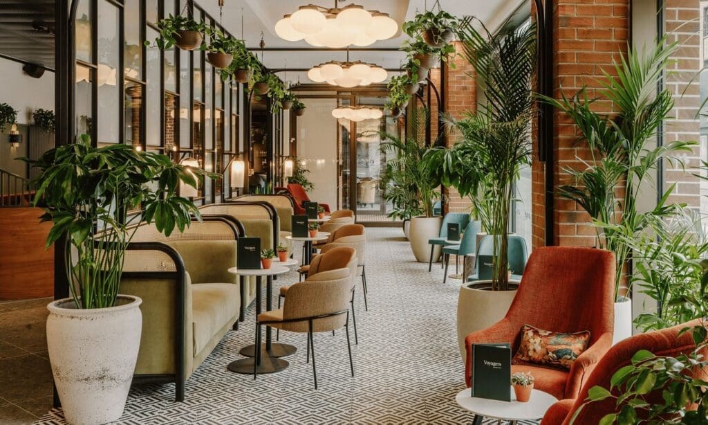 Voyagers bar at The Halyard — spritz-and-small-plates spot for a hen weekend in Liverpool.