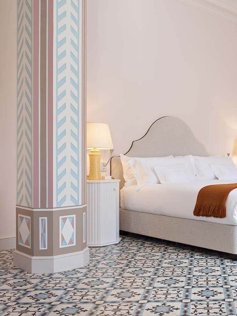 Hotel Cappuccino bedroom at Plaça de Cort in Palma Old Town — stylish people-watching spot for a luxury girls’ weekend