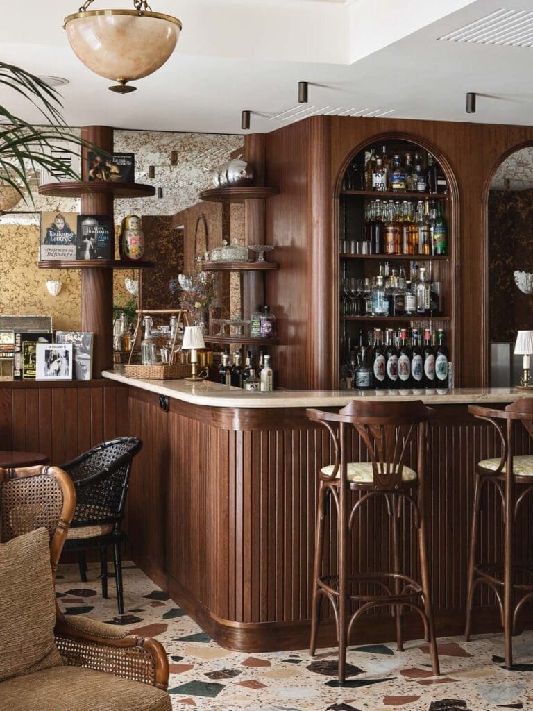 Café Aristide at Hôtel Monsieur Aristide, Paris, bar and terrace with a hidden garden feel.