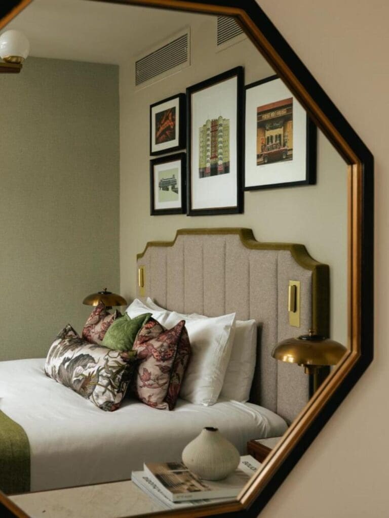 Modern studio bedroom with clean, design-led interiors — a calm crash pad after a Glasgow night out