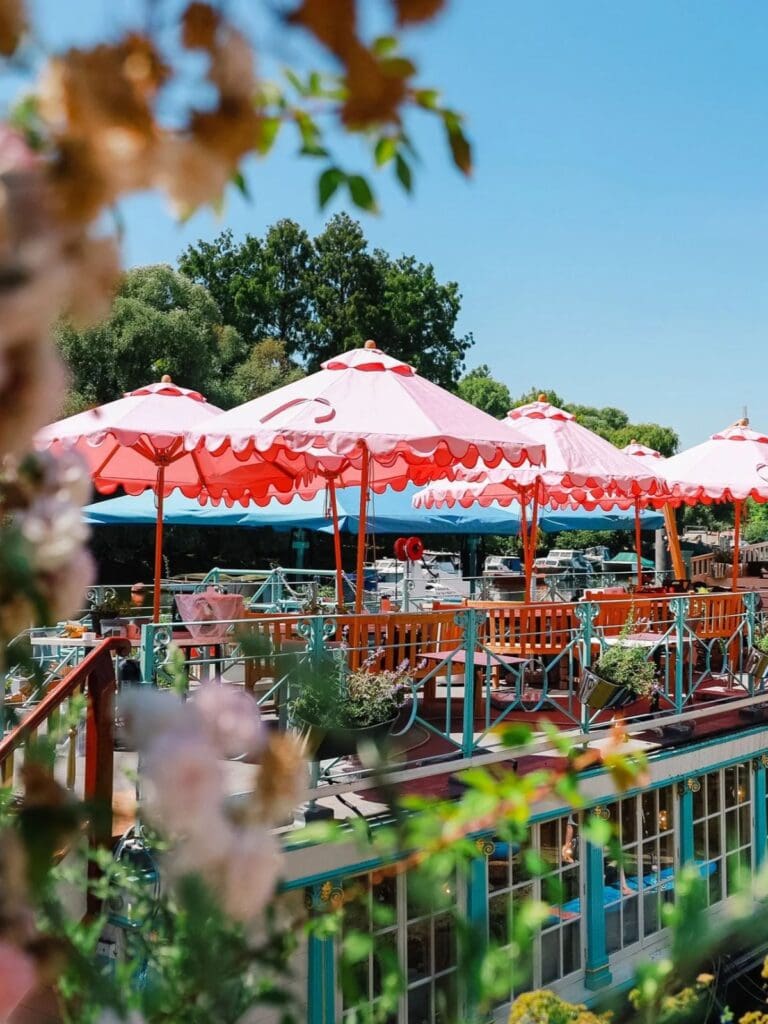 The Peggy Jean barge in Richmond, London, a floating riverside brunch spot with airy interiors, big windows and tables set for cocktails and plates – a fun pick for a girls’ day out or hen weekend.
