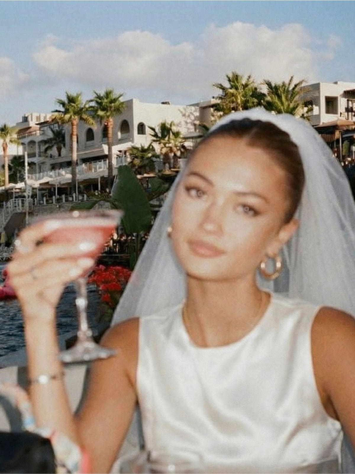 Bride on her hen weekend in Palma.