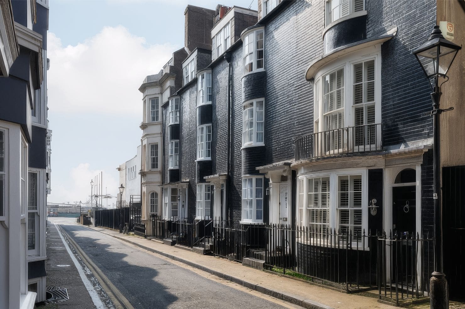 Elegant Regency townhouses on Charles Street Brighton near the seafront, moments from the pier