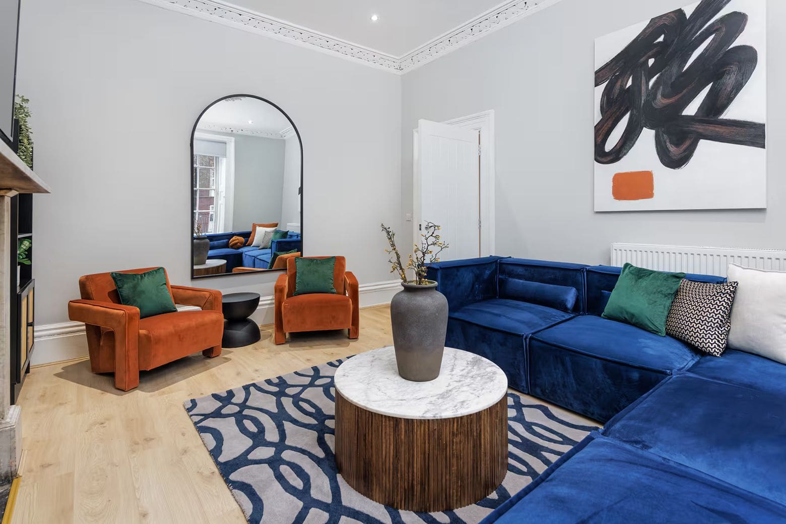  Large group house with kitchen island and cinema room in Airbnbs in Liverpool for a hen weekend.