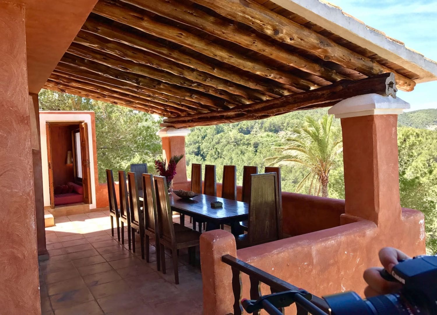 Modern villa with infinity pool and panoramic sea views in Airbnbs in Ibiza for a hen weekend in the north.