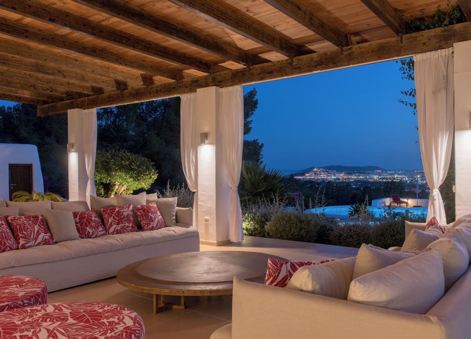 Expansive villa with lagoon-style pool, terraces and private grounds in Airbnbs in Ibiza for a hen weekend near Ibiza Town.