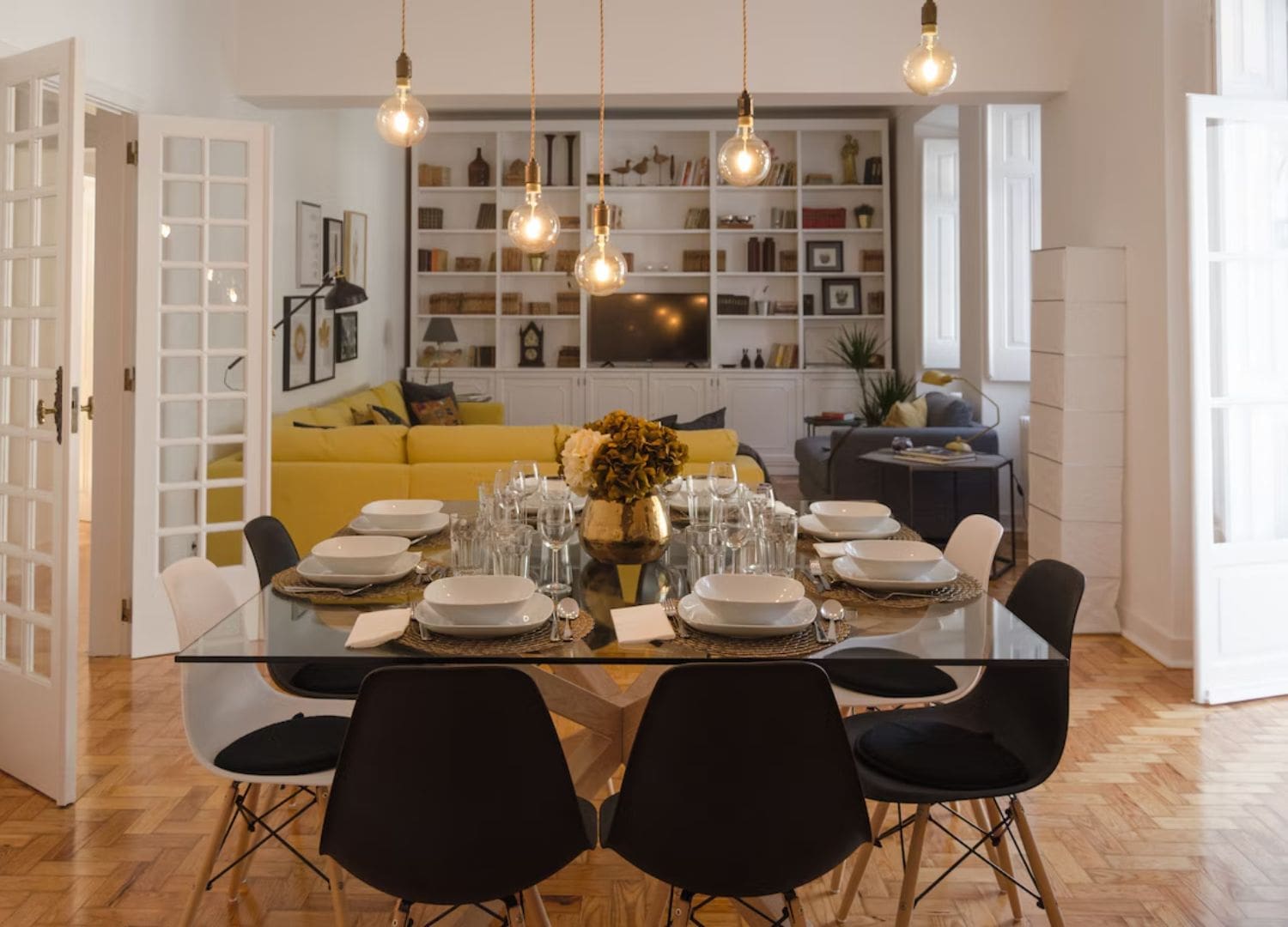 Charming townhouse with original tiles, leafy garden and bright interiors in Airbnbs in Lisbon for a hen weekend near Chiado.