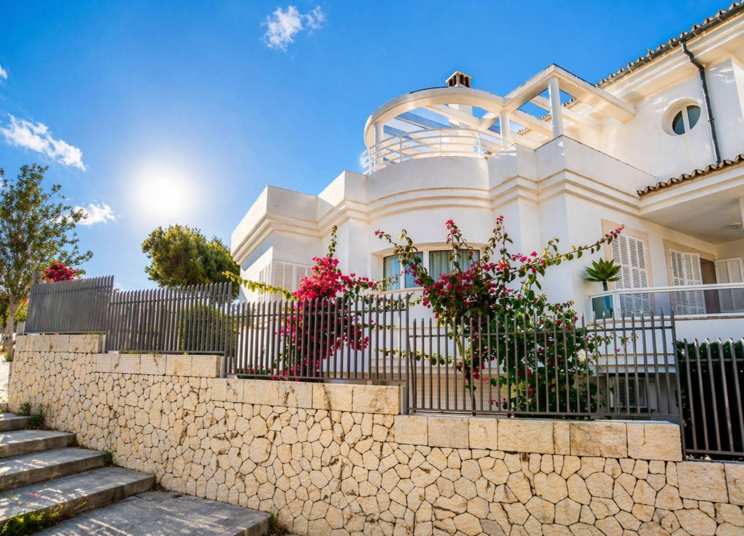 Spacious city villa with pool, garden and multiple living areas in Airbnbs in Mallorca for a hen weekend in Palma.