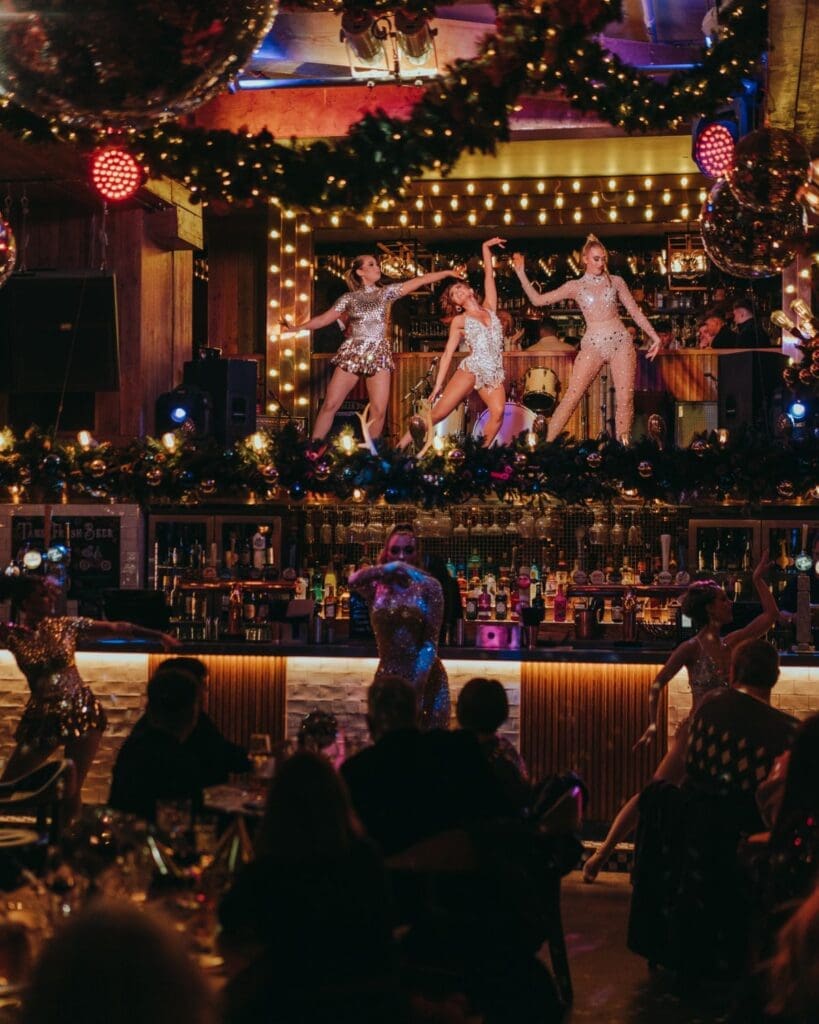 Busy evening scene at Brewhemia in Edinburgh, a lively bar and entertainment venue for cocktails, music and a fun girls’ night out.