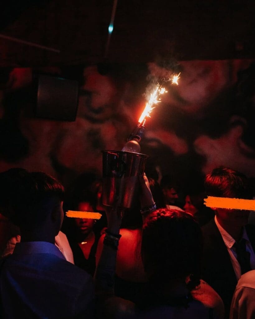 Late-night bar and club setting at Vudu Lounge in York, a glamorous spot for cocktails, dancing and a hen weekend night out.