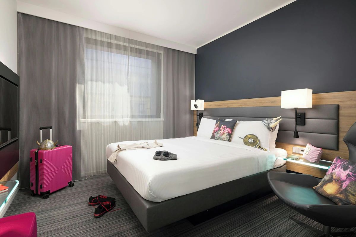 Social space at Moxy York with games and relaxed seating close to The Shambles and York city centre.