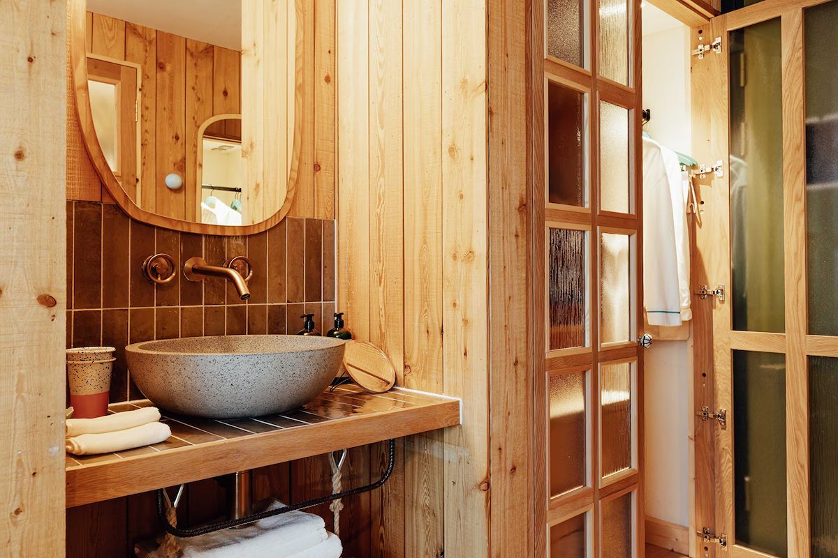Contemporary bathroom at Treehouse Hotel Manchester.